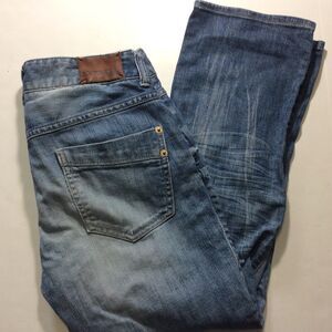 Womens Express Stella Boot Leg Low Rise Denim Blue Jeans Size 4 30x26